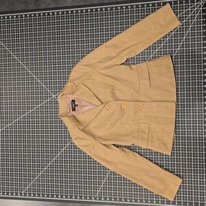 Size 2 Talbots Satin Lined Camel Blazer - Excellent Condition